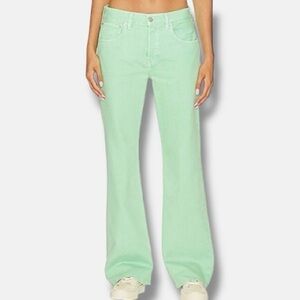 Etica Amis Dusty Aqua Green Relaxed Boot Wide Leg Jeans- Size 27